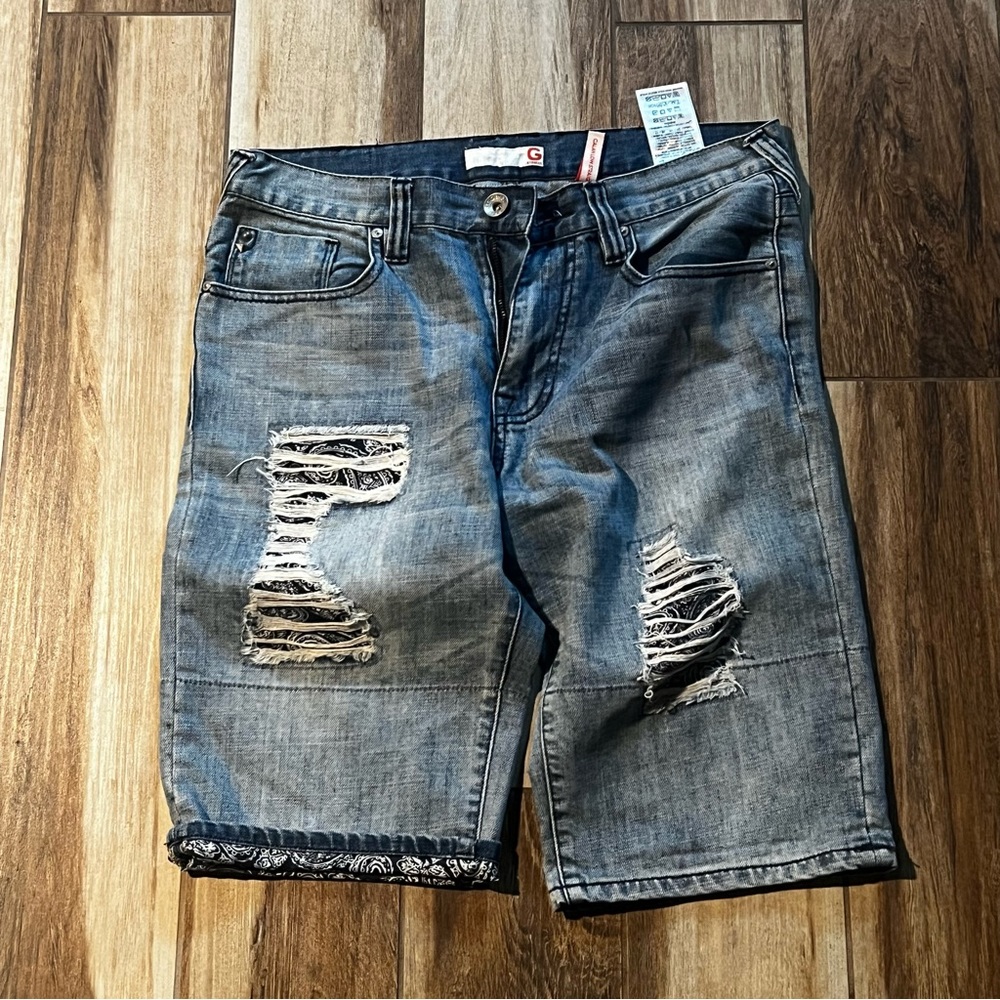 G by guess men’s blue bermuda shorts